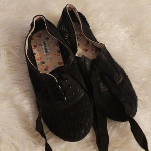Lace Up Ballerina Flats